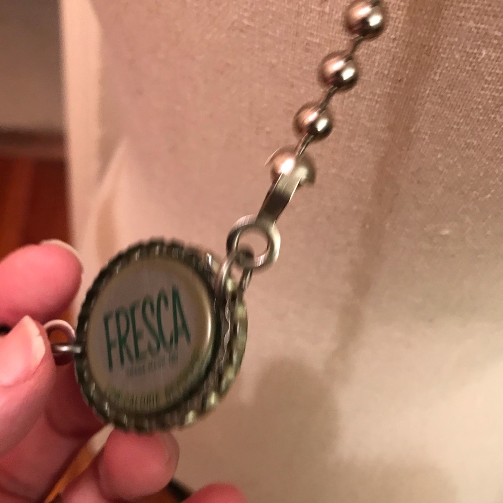Necklace/belt.  Antique bottle caps & Swvski cryst - Picture 7 of 8